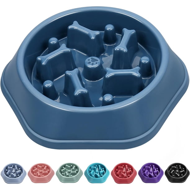 Bowl perro lento antiasfixia bowl perro rompecabezas bowl perro anti-hinchazón para perros pequeños y medianos