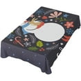 thumbnail image 2 of GZHJMY Snowman with Little Rabbit Christmas Rectangle Tablecloth for Kitchen Dining Room Party Table Cover Home Decor 60"(W) x 90"(L), 2 of 7