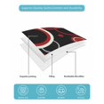 thumbnail image 5 of Quilts Full Size, Red Black Soft Comforter Bedding Set for Bed, Abstract Modern Geometric White Grey Circle Lightweight Quilted Bedspread with Pillow Cover(2 Pieces) for All Season, 78x90 Inch, 5 of 6