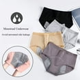 thumbnail image 2 of Teenager Girl's Breathable Cotton Period Panties Pack of 4pcs Menstrual Heavy Flow Leak-Proof Underwear Briefs, 2 of 7