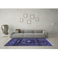 thumbnail image 3 of Ahgly Company Machine Washable Indoor Rectangle Persian Blue Traditional Area Rugs, 7' x 10', 3 of 4