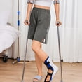 thumbnail image 7 of Tear Away Shorts Athletic Shorts Post Knee Surgery Recovery Hip Replacement Pants with Pockets, L, 7 of 7