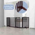 thumbnail image 5 of TRIXIE 4-Panel Foldable Wood Freestanding Pet Gate, Walk Thru Door, Expands to 81.2", Brown, 5 of 7