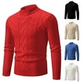 thumbnail image 3 of IYTR Sweaters For Men Casual Solid Color Long Sleeve Pullover Turtle Neck Sweater Leisure Textured Sweater Khaki XXL, 3 of 3