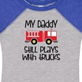 thumbnail image 4 of Inktastic Firefighter Daddy Plays with Trucks Boys or Girls Baby Bodysuit, 4 of 5