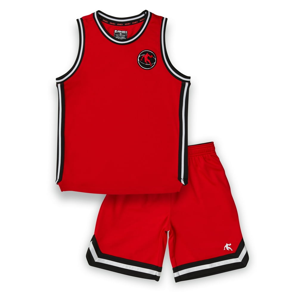 AND1 - AND1 Boys Jersey Tank & Basketball Shorts 2-Piece Outift Set ...