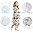 thumbnail image 7 of Cartoon Construction Vehicles Stars White Pattern Hooded Bath Towel，60"x35" for Ages 3 To 12 Kids, Quick Dry Lightweight Soft Microfiber Hood Beach Towel Cover Up for Kids, 7 of 7