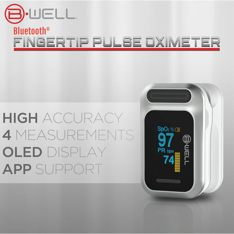BWell Smart Health Monitors Set – Arm Blood Pressure Monitor, Pulse  Oximeter & Forehead Thermometer 