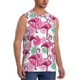 thumbnail image 2 of Fotbe Flamingo Men's Camiseta sin Mangas Estampada para Hombres, Playera Casual para Gimnasio, Entrenamiento, Playa-Small, 2 of 7
