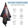 thumbnail image 3 of Yibo American Flag Lacrosse Beach Towels Abstract Retro Sports Theme Lacrosse Sauna Beach Gym, 3 of 8