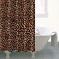thumbnail image 4 of Brown and Black Leopard Print Shower Curtain 72"x84" ,Bathroom Decorative Shower Curtains Set with 12 Hooks,Modern Waterproof Washable Shower Curtain, 4 of 6