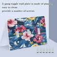 thumbnail image 4 of 2 Gang Light Switch Cover Plate Sea and Tropical Flower Wall Plate Decorate Electrical Outlet Cover Plates 4.56”x4.48”, 4 of 8