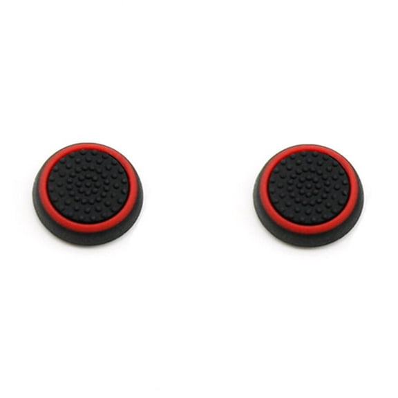 WHAMVOX 2PCS Silicone Analog Thumb Grips Stick Caps Joystick Covers for / / ONE/ ONE X/ ONE S/ 360/ Controllers (Black And Red)