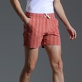 thumbnail image 4 of Up to 60% off Men's Shorts, Xunlbb Mens Casual Fashion Stripe Printed Shorts Elastic Waist Solid Shorts Pants, 4 of 4