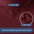 thumbnail image 7 of CGK Linens Premium Down Alternative Comforter - California King Size All-Season Fluffy & Cozy Duvet Insert, Burgundy, 7 of 7