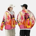 thumbnail image 4 of Gaeub Digital Nomad Pink Landscape Men's and Women's UPF 50+ Long-Sleeved Sun Protection Clothing, Fishing Shirt Long Sleeve Zip-Small, 4 of 7