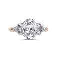 thumbnail image 2 of IGI Certified Lab Grown Diamond 3 Stone Solitaire Engagement Rings for Women, Center 10x8.5mm Oval Cut Anniversary Wedding Ring In 18K Solid Rose Gold F-G, VS-SI Quality (2.50 Cttw) Ring Size-7.5, 2 of 4