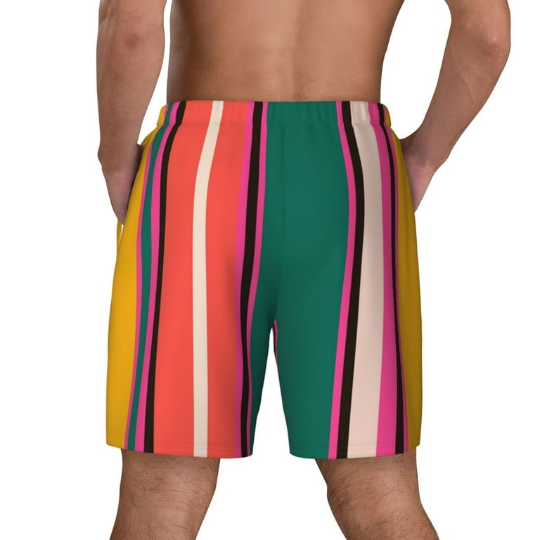 Bathing Suit Vertical Striped Swim Trunks Lsque Mens Swim Trunks
