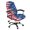 American Flag Paw, variant on Renewold American Flag Zebra Stripes Computer Office Chair Cover Spandex Rotating Chair Slipcover Dustproof Stain Resistant High Back Computer Chair Cover for Dogs Cats, L