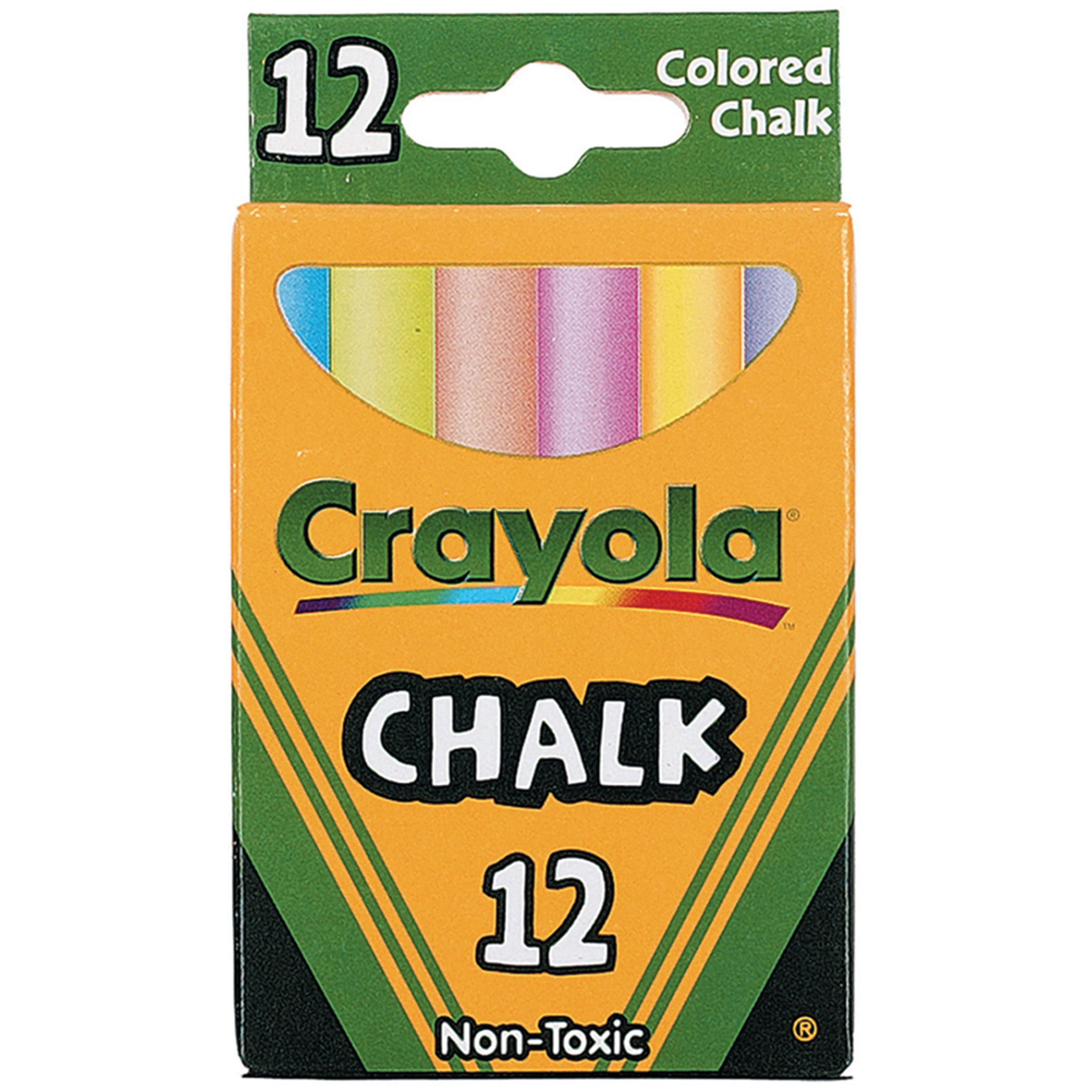 2 x 6 Pack Coloured Chalk Anti Dust Art Craft