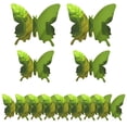 thumbnail image 2 of 2026 12-Pack Green Mirror Butterfly Wall Decals – 3D Lifelike Peel-and-Stick Decor for Bedroom, Kids Room & Photo Studio, 11x10cm, 2 of 9