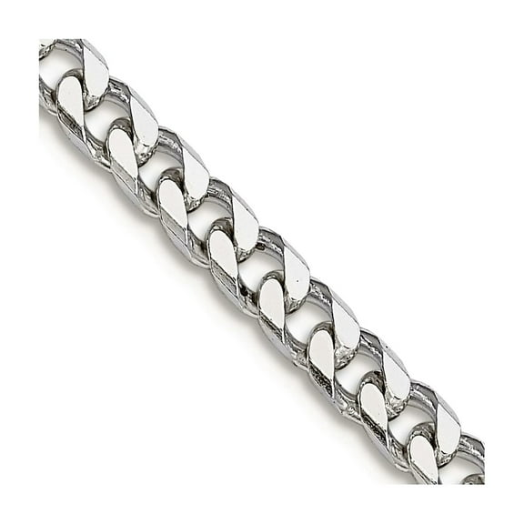 925 Sterling Silver Polished 3.7mm Curb Chain Necklace 26 Inch Chain Necklace for Women and Men