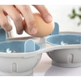 thumbnail image 4 of Microwave Egg Poacher BPA Double Egg Poacher Egg Cooker Dishwasher Safe Dual Caves High Capacity Design Microwave Poached Egg Steamer, 4 of 5