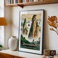 thumbnail image 5 of Discover Zhangjiajie National Forest Park: Mystical Pillars of Heaven - Zhangjiajie Hunan China Illustration Travel Poster Mystical Nature Landscape Mountain Black Framed Wall Art Print 12 x 18 inches, 5 of 8