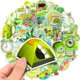 thumbnail image 4 of Creative Cartoon VSCO Green Stickers, Set of 50, Waterproof and UV Resistant, Great for All Your Gadgets, 4 of 5