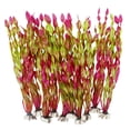 thumbnail image 1 of Plantas de agua de algas artificiales para acuario, decoraciones de plantas de pecera de plástico, 10 piezas (rojo vino), su color no se desvanecerá, 1 of 5