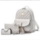 thumbnail image 1 of Women's Elegant Leather Backpack - 3 In 1 Casual Daypack Backpacks,white, 1 of 5