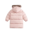 thumbnail image 7 of ITSAME Girls Hooded Puffer Coat Long Sleeve Full Zip Winter Quilted Warm Outerwear Jacket with Pockets Pink Size 8, 7 of 7