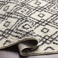 thumbnail image 4 of Surya Beni shag BSH-2310 31 x 87" Runner Fabric Rug in Black and Cream, 4 of 7