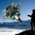 thumbnail image 1 of Avión teledirigido de control remoto, fácil de controlar, con helicóptero de juguete ligero para adolescentes, principiantes, adultos y niños, regalo Batería verde 2, 1 of 8