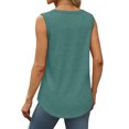 thumbnail image 4 of CHGBMOK Womens Tank Tops Summer Loose Sleeveless Tops Ribbed Trim Scoop Neck Curved Hem, 4 of 9