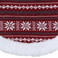 thumbnail image 3 of Northlight 20" Gray and Red Snowflakes Lodge Mini Christmas Tree Skirt With High Pile Fleece Trim, 3 of 3