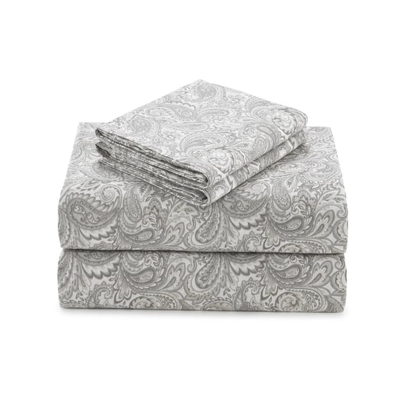 100% Cotton Sheets, Queen Breathable Naturally Cool Soft Bed Sheets with 14" Elastic Pocket Fits up to 16" Mattress All Seasons 4 Piece Paisley Multi