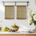 thumbnail image 3 of Boho Geometric Abstract Floral Kitchen Towels Set of 1, Vintage Ethnic Flower Textured Absorbent Dish Towels for Kitchen, Microfiber Hand Towel, Quick Drying Tea Towel for Cleaning Dishcloths, 3 of 7