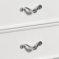 thumbnail image 3 of Wooden Nightstand with Faux Crystal Accents and 2 Drawers, White, 3 of 5