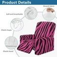 thumbnail image 5 of HELLHERO Zebra Stripe Print Recliner Seat Covers for Reclining Chair Non Slip Fitted Lazy Boy Recliner Covers That Stay in Place with Storage Pockets, 5 of 8