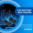 thumbnail image 4 of 2pcs Black 2-Layers 4 x 1.5V AAA Battery Holder Case Box w Wire Leads2Xk16881, 4 of 5