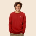 thumbnail image 3 of Dalix Flamingo Embroidered Fleece Crewneck Long Sleeve Sweatshirt Mens in Red M Medium, 3 of 5