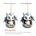 thumbnail image 5 of FUNDUFI Christmas Dinosaur Hanging Pendants Casual Acrylic Flat Pendant Cute Mini Dinosaur Christmas Ornaments Suitable For Holiday Home Party, 5 of 7