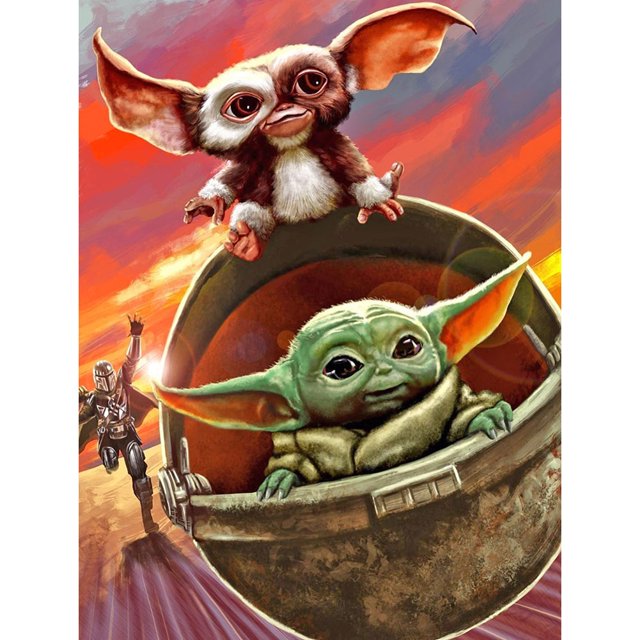Cuadros Decorativos 5D DIY Diamond Painting Kits Full Square Drill Dos Yoda Mosaic Picture Wall Art Likrtyny embutido en tela