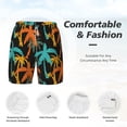 thumbnail image 5 of Sigee Palm Trees Print Mens Swim Trunks with Compression Liner Quick Dry Swim Stretch Beach Shorts with Pockets,S-3XL, 5 of 7