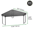 thumbnail image 3 of mDesign Plastic/Steel Corner Stackable Rack, Bathroom, 2 Pack, Black/Smoke Gray, 3 of 8