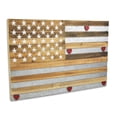 thumbnail image 2 of Cheungs Wooden Usa Flag With Galvanized Stripes And Magnetic Accents, 2 of 4