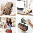 thumbnail image 6 of CaseMe Phone Case Wallet Case for Samsung Glalxy Z Fold 6 PU Leather Magnetic Handbag Zipper Pocket Card Slots, 6 of 7