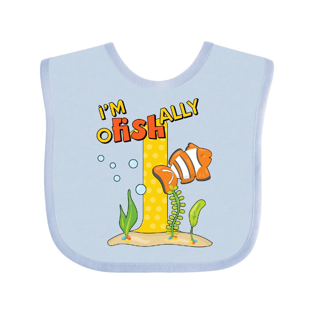 I'm OFishAlly One cute clownfish first birthday Baby Bib Walmart