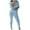 Sky Blue, variant on Brilliant Womens Sweatpants Sweatpants Women Womens Solid Color Off Shoulder Long Sleeve Cable Knitted Warm 2 Piece Long Pants Sweater Suit Set Clearance Clothes under $5.00